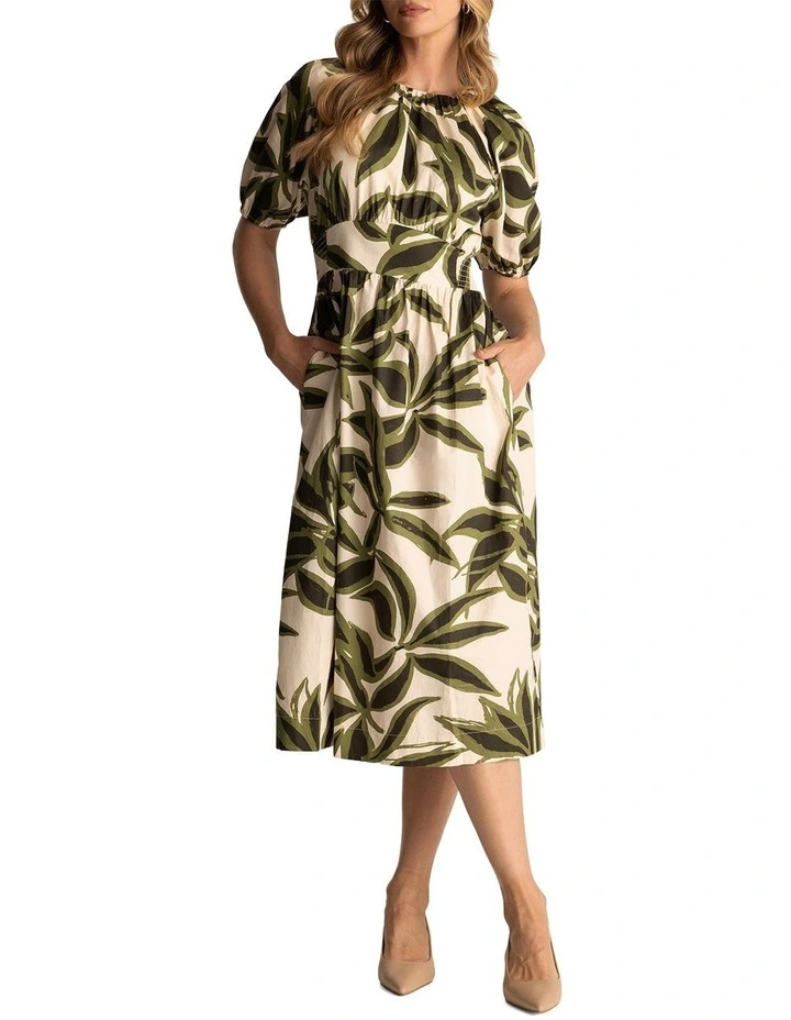 Mademoiselle Dress in Cream/Olive image 1