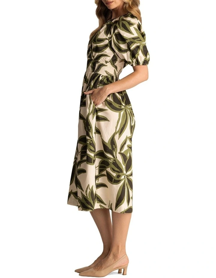 Mademoiselle Dress in Cream/Olive image 2
