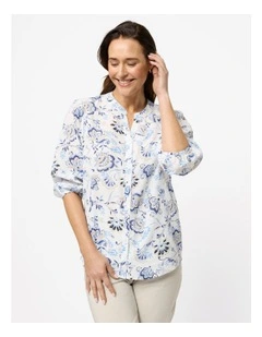 Jesinta 3/4 Sleeve Shirt in White