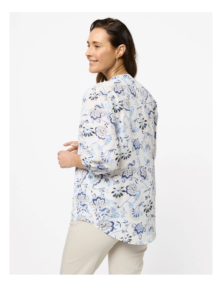 Jesinta 3/4 Sleeve Shirt in White image 2