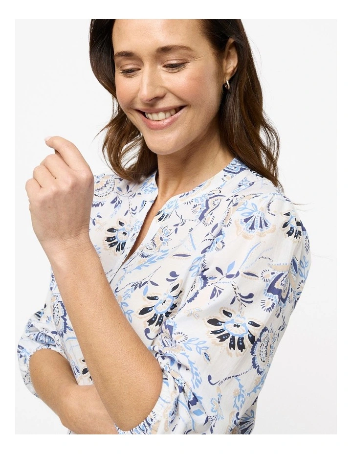 Jesinta 3/4 Sleeve Shirt in White image 3