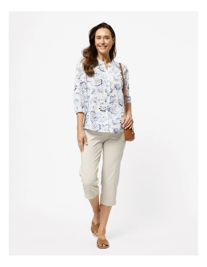 Jesinta 3/4 Sleeve Shirt in White image 4