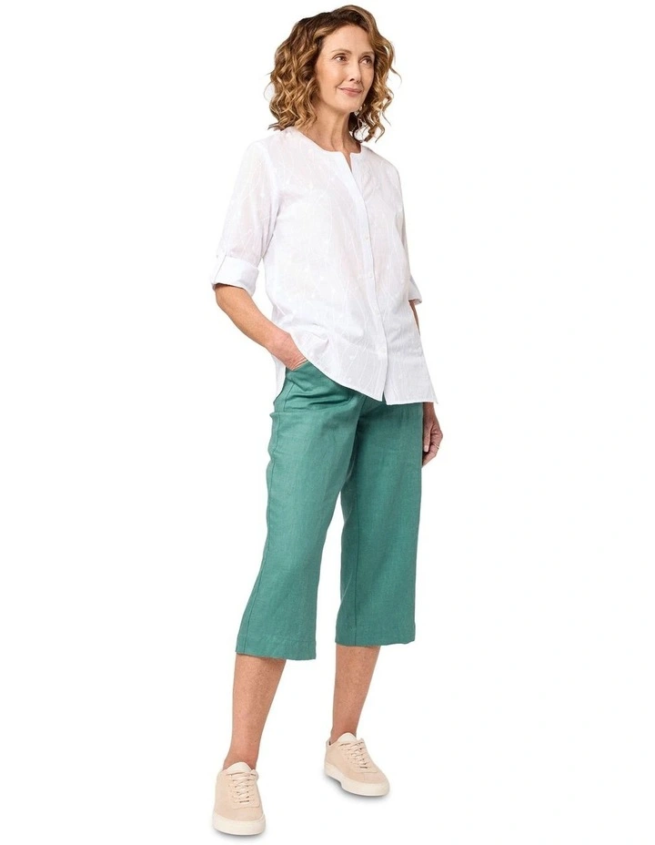 Arminda 3/4 Sleeve Shirt in White image 4