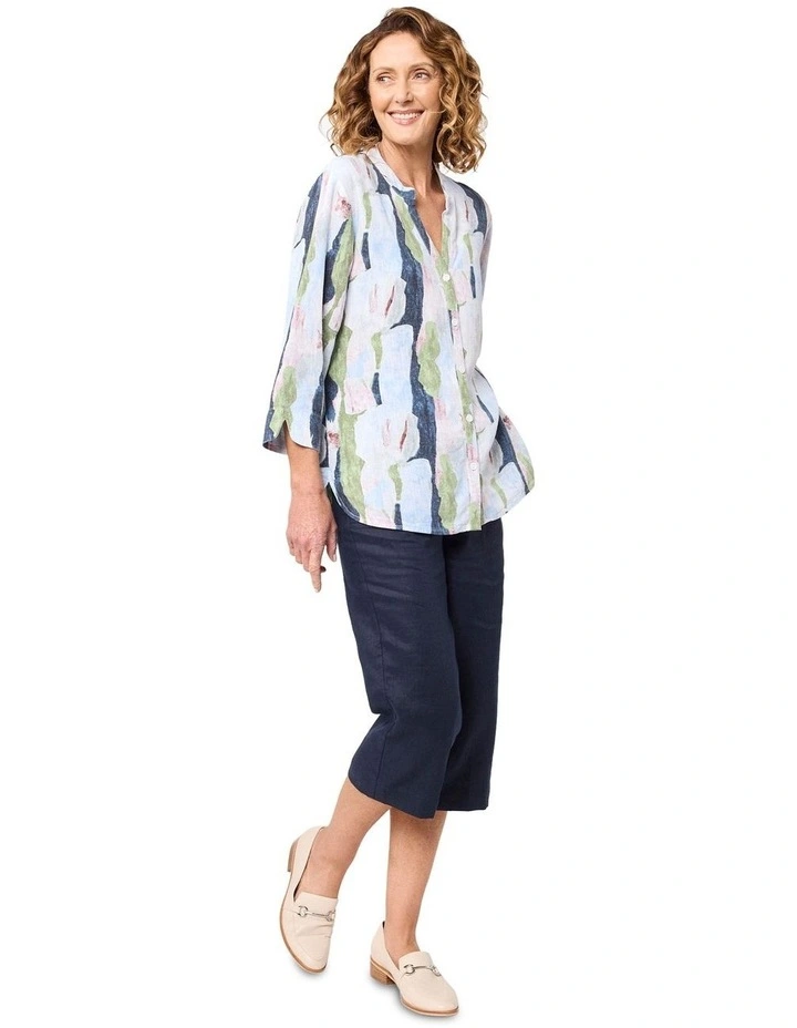 Coralia 3/4 Sleeve Shirt in Green image 4