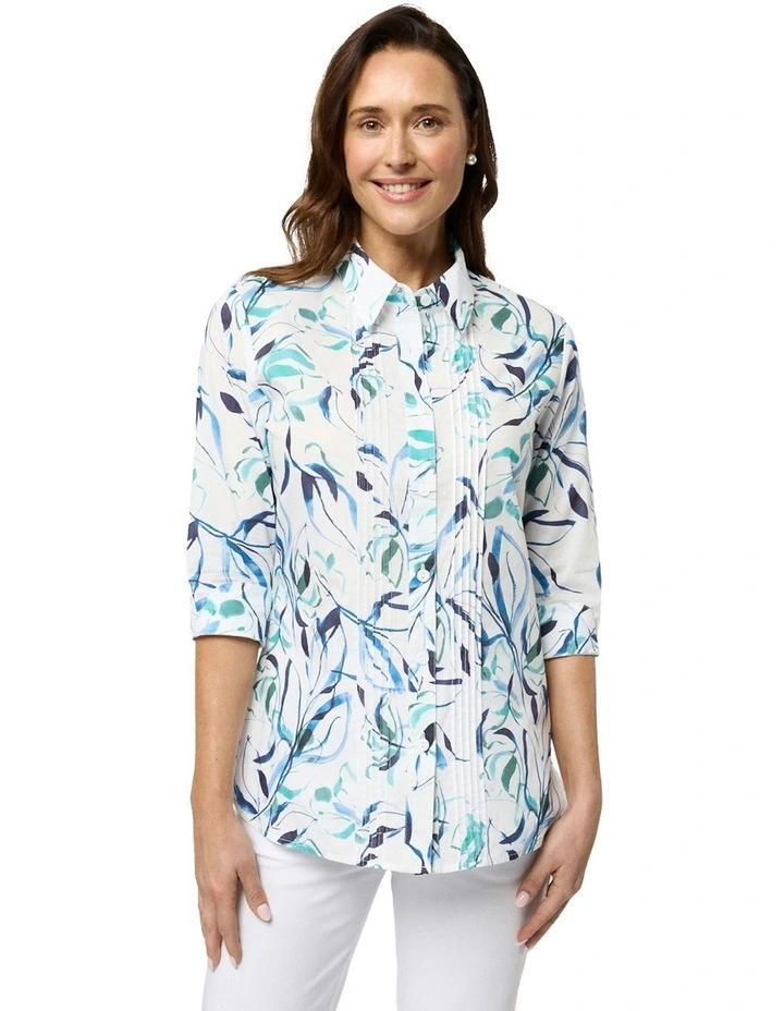 Kasey 3/4 Sleeve Shirt in Multi image 1
