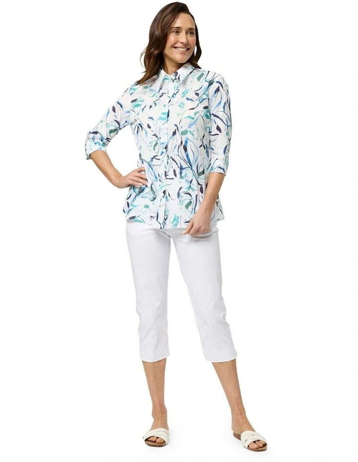 Kasey 3/4 Sleeve Shirt in Multi image 4