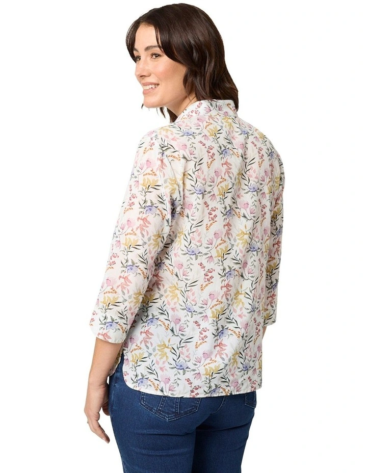 Jodie 3/4 Sleeve Shirt in Pink image 2