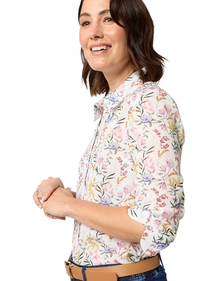 Jodie 3/4 Sleeve Shirt in Pink image 3