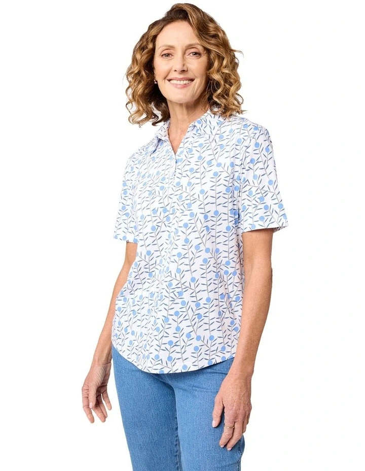 Danielle Polo Top in Sapphire 2 image 1