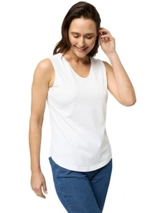 Cleo Tank in White