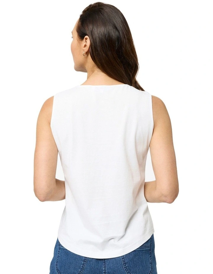 Cleo Tank in White image 2