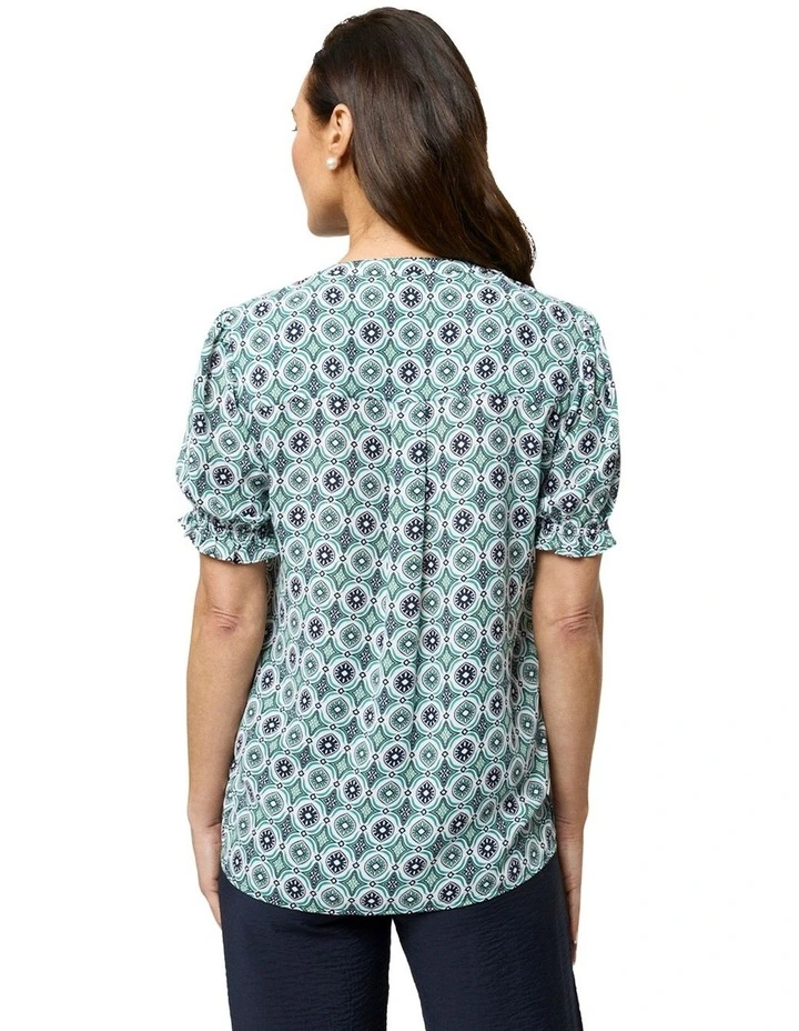 Zella Blouse in Green image 2