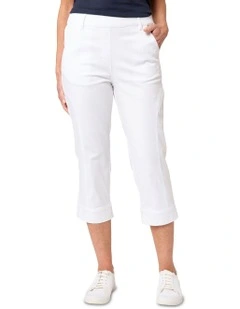 Taren 3/4 Length Pant in White