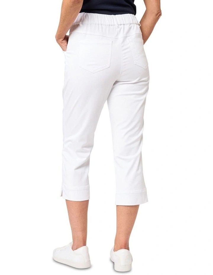 Taren 3/4 Length Pant in White image 2