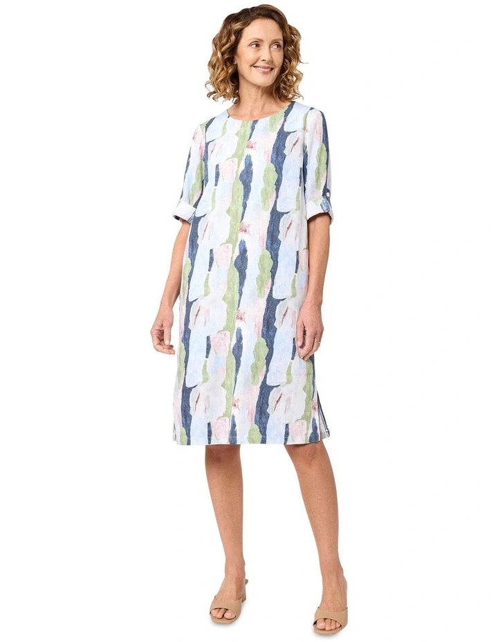 Coralia Elbow Sleeve Dress in Multi image 1