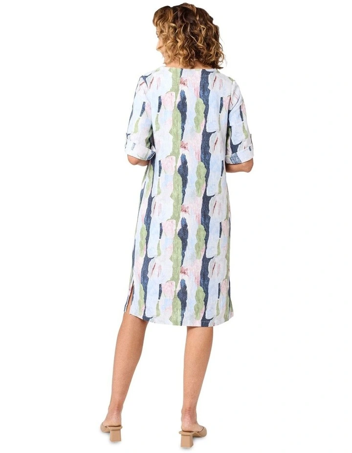 Coralia Elbow Sleeve Dress in Multi image 2