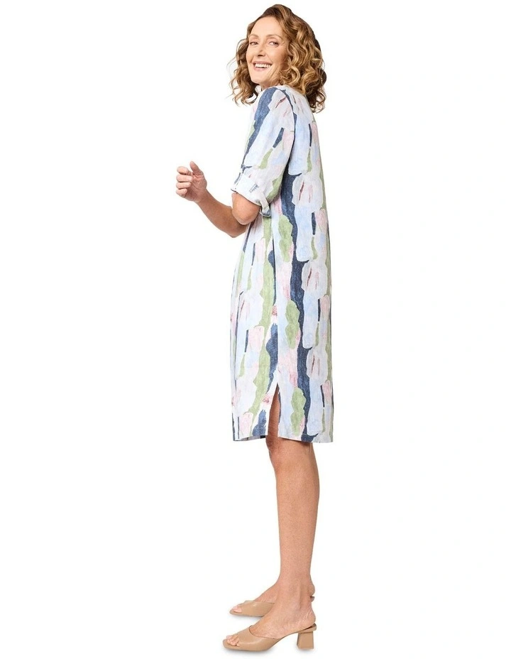 Coralia Elbow Sleeve Dress in Multi image 3