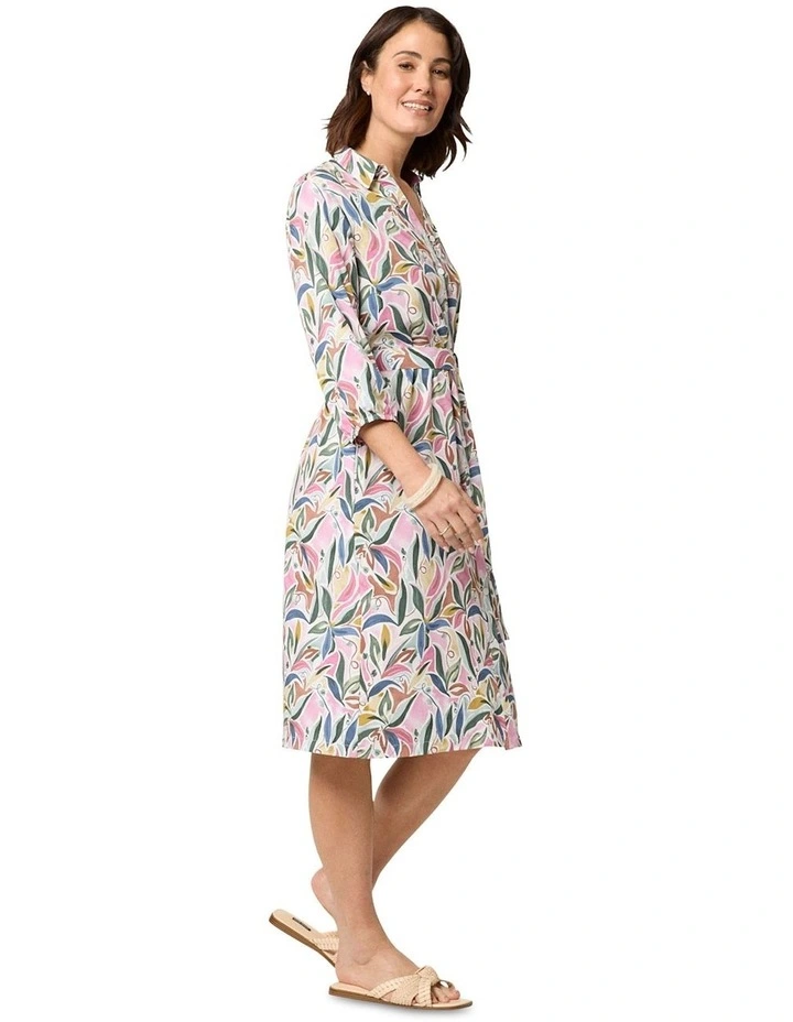 Marisa 3/4 Sleeve Dress in Pink image 3