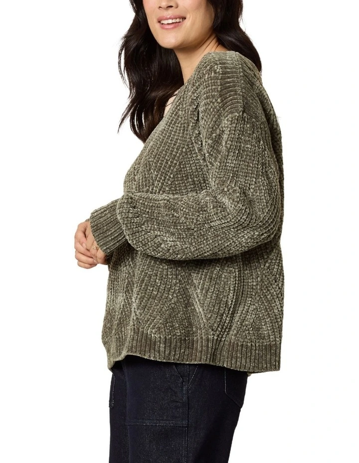 Tenille Knit Jumper in Green image 2