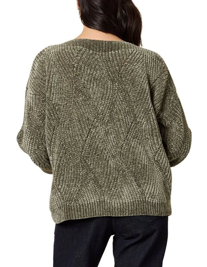 Tenille Knit Jumper in Green image 3
