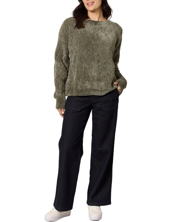 Tenille Knit Jumper in Green image 4