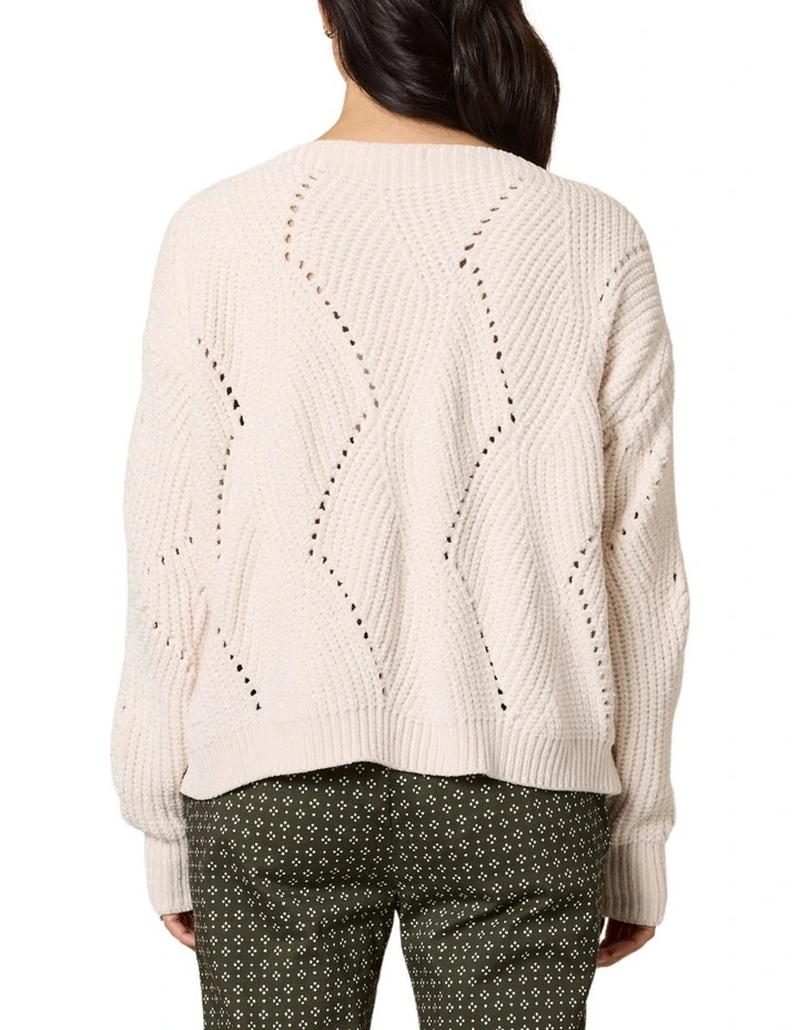 Tenille Knit Top in Cream image 3