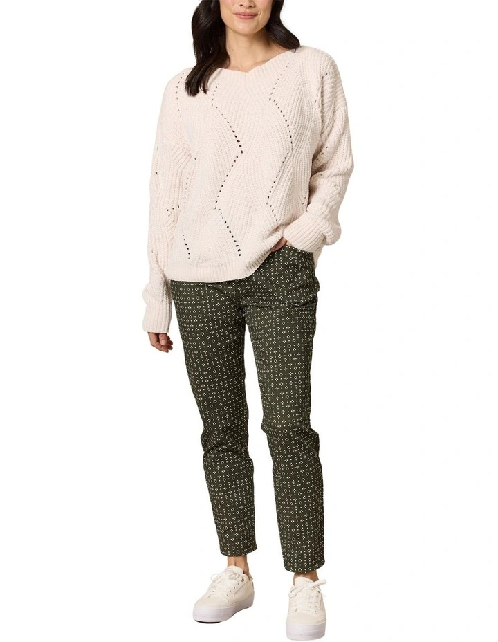 Tenille Knit Top in Cream image 4
