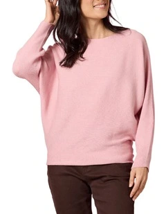 Billie Ribbed Knit Jumper in Pink