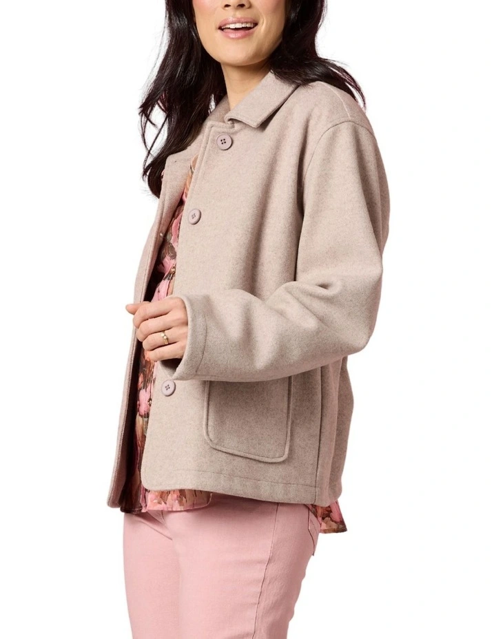 Montana Car Coat in Beige image 2