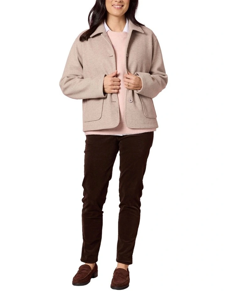 Montana Car Coat in Beige image 4