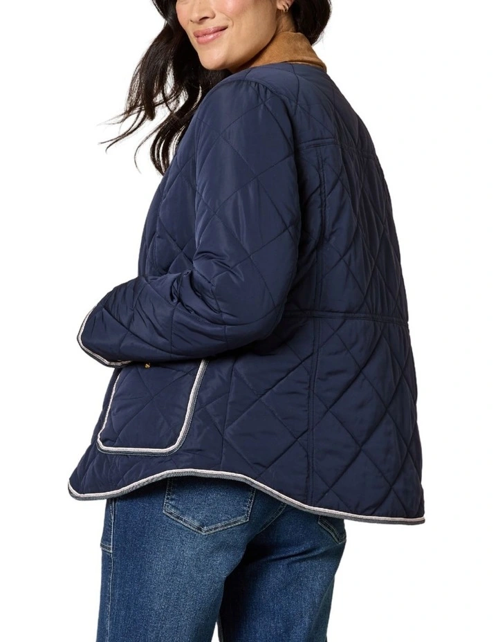 Colorado Quilted Jacket in Blue image 3