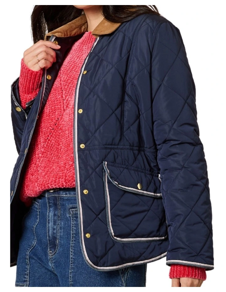 Colorado Quilted Jacket in Blue image 5