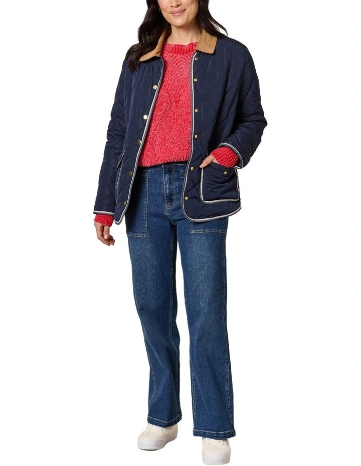 Colorado Quilted Jacket in Blue image 6