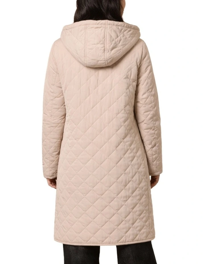 Rodeo Quilted Jacket in Beige image 3