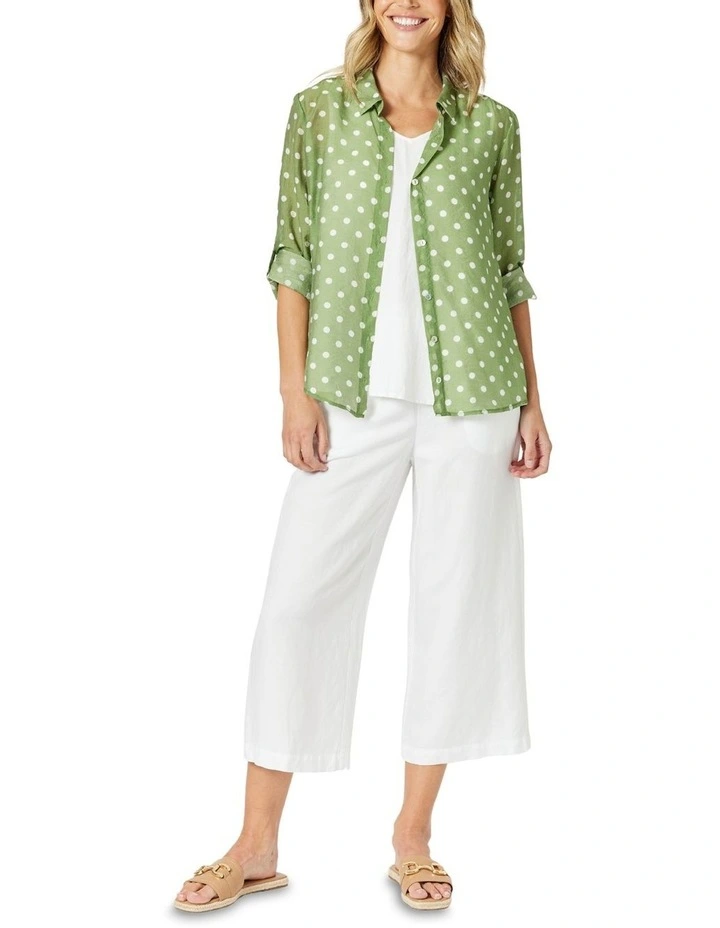 Basil Spot Shirt in Green image 5