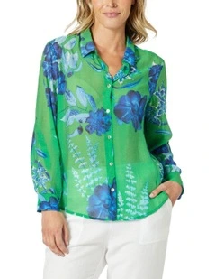 Garden Bloom Shirt in Green