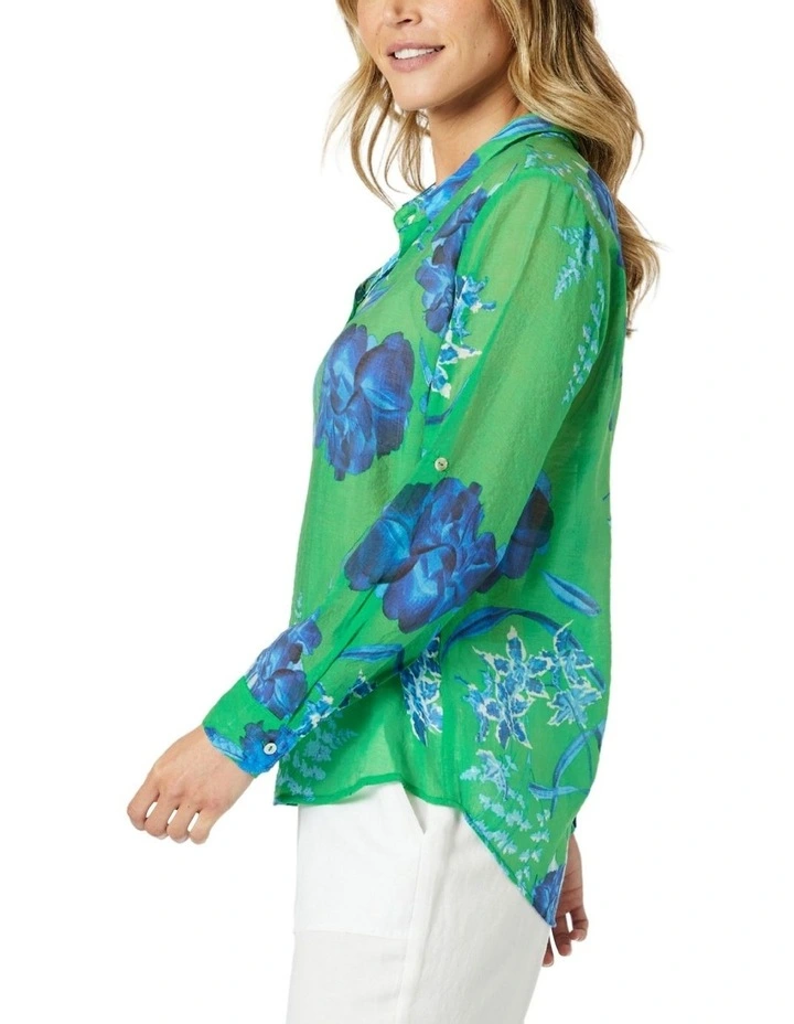 Garden Bloom Shirt in Green image 2