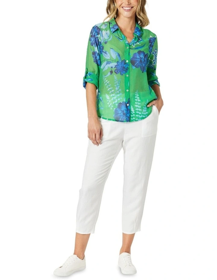 Garden Bloom Shirt in Green image 5