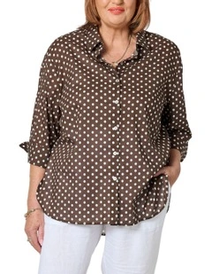 Get Spotty Shirt in Koko/White