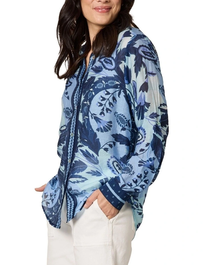 Newport Paisley Shirt in Blue image 2