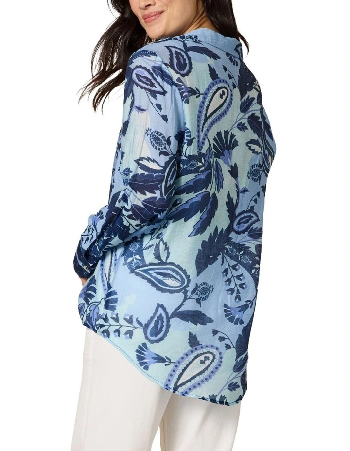 Newport Paisley Shirt in Blue image 3