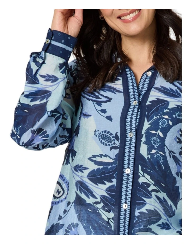 Newport Paisley Shirt in Blue image 4