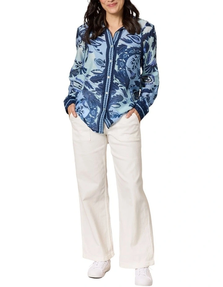 Newport Paisley Shirt in Blue image 5