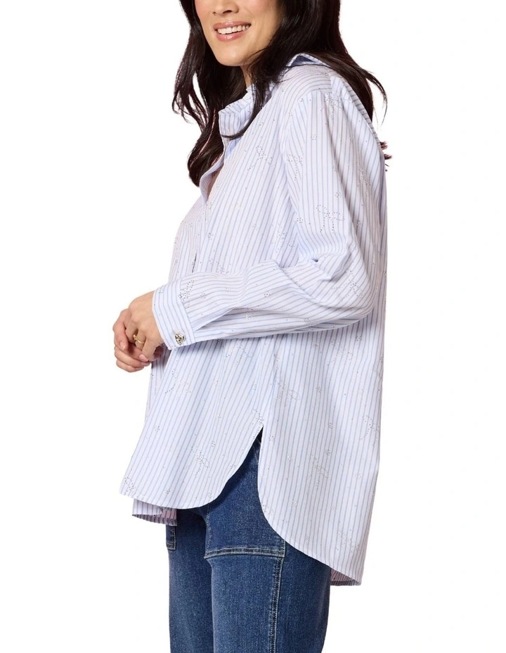 Tiffany Stripe Shirt in Blue image 2