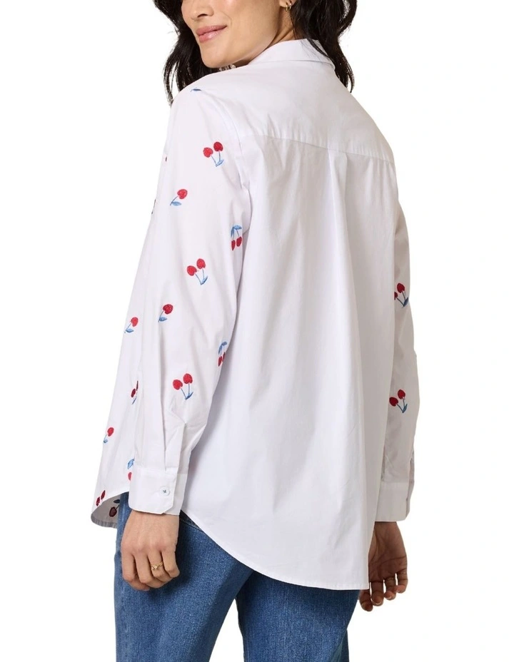 Cherry Shirt in White image 2
