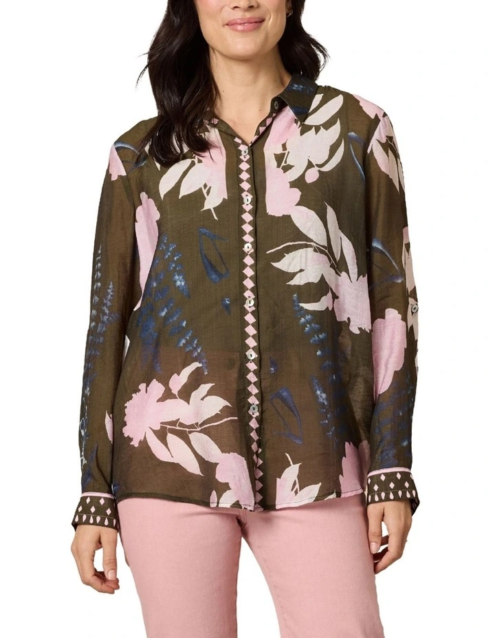 Colorado Print Shirt in Green image 1