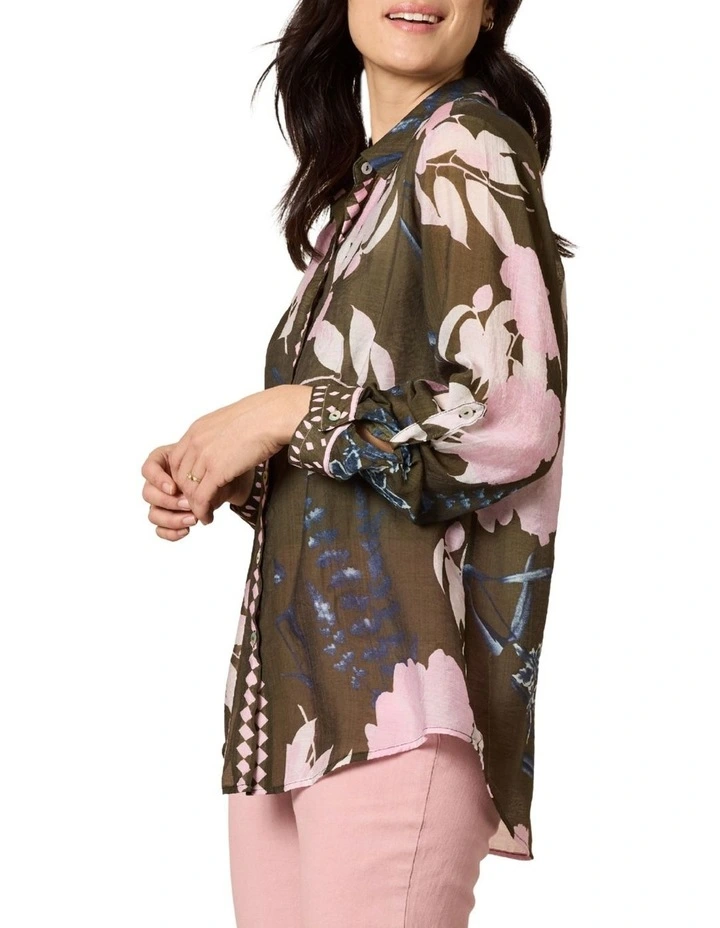 Colorado Print Shirt in Green image 2