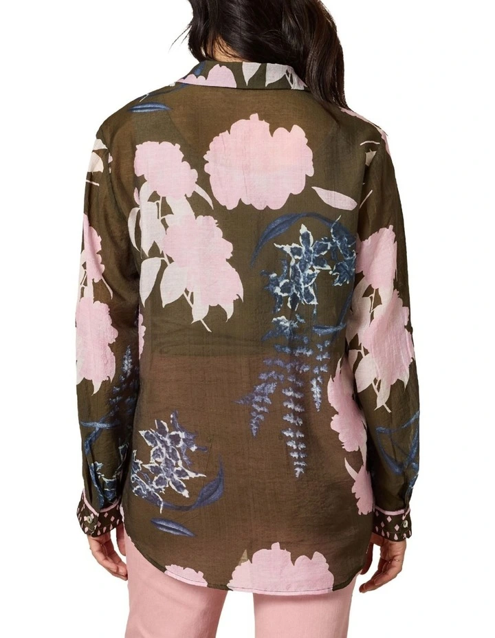 Colorado Print Shirt in Green image 3