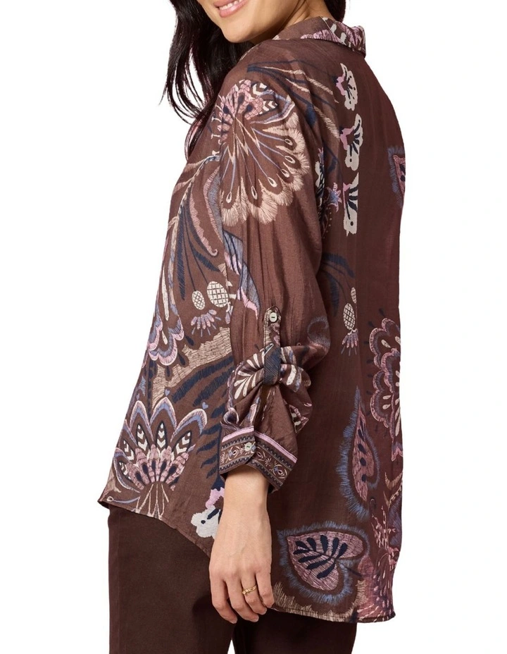 Montana Print Shirt in Bown image 2