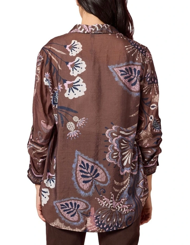 Montana Print Shirt in Bown image 3